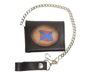 Rebel flag leather chain wallet.