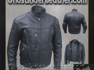 Mens Euro Racer Biker Leather Jacket With Vents / SKU GRL-AL2044-AL