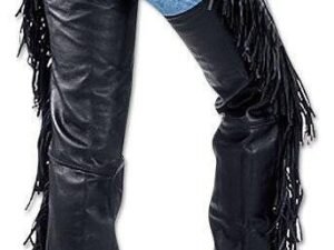 Leather Chaps - Women's - Booty Fringe - Motorcycle - AL2407-AL