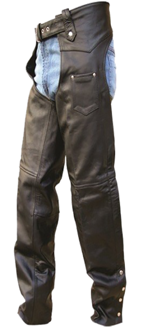 Leather Motorcycle Chaps - Men's - Tall Length - Motorcycle - AL2409-TALL-AL