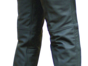 Men's Buffalo Leather Chaps - Motorcycle Riders - Matte Black - AL2430-AL