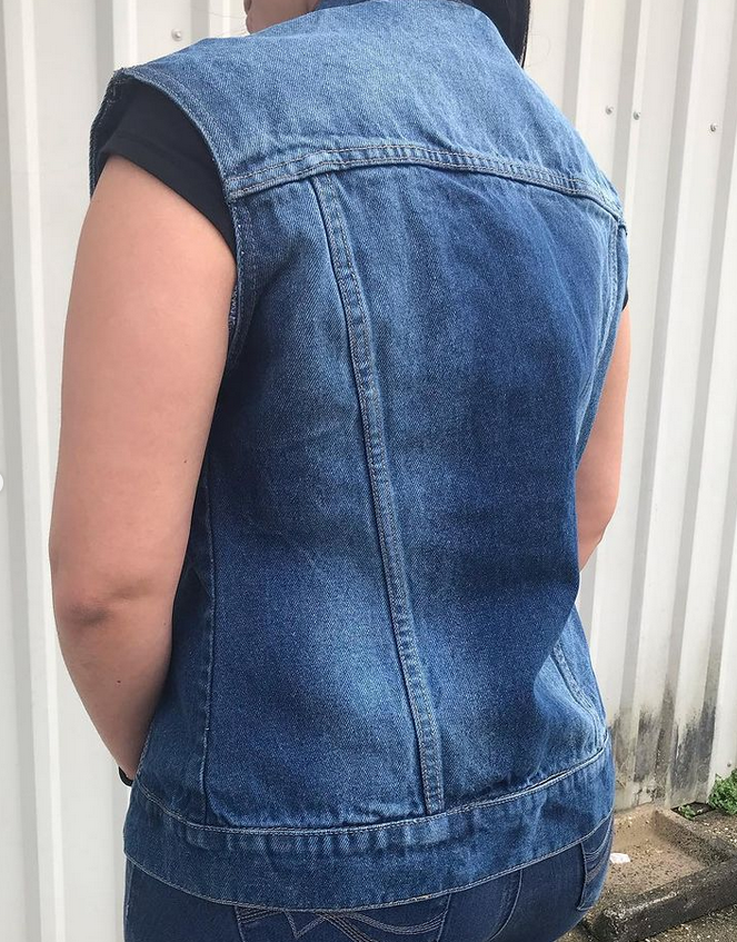 Blue Denim Vest - Women's - Rub Off Front and Back - AL2991-AL - Image 5