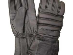 Full Finger Leather Riding Gloves with Rain Cover and Zipper Pocket - SKU GRL-AL3051-AL