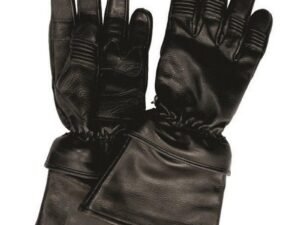 Leather Motorcycle Gloves - Men's - Removable Cuff  - Gauntlet Riding - AL3058-AL
