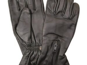 Leather Motorcycle Gloves - Men's - Zipper Closure - AL3070-AL