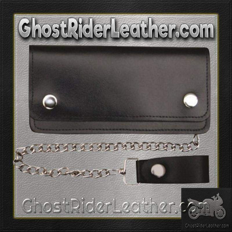 Leather Chain Wallet - 6 Inch Bifold - Biker - Motorcycle - AL3201-AL - Image 2
