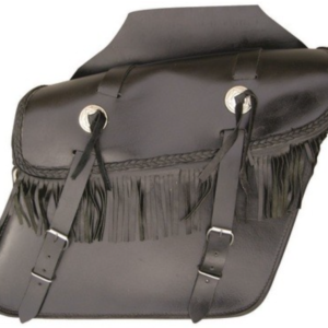 Saddlebags - PVC - Fringe - Conchos - Lock - Motorcycle Luggage - AL3602-PVC-AL