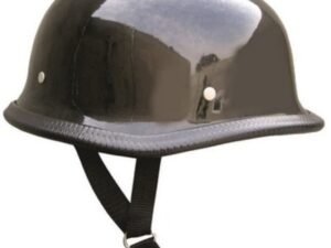 Novelty Motorcycle Helmet - Gloss Black - German - AL3802-AL