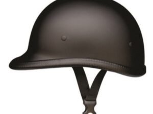 Novelty Motorcycle Helmet - Dull Black - Jockey Polo - AL3809-AL