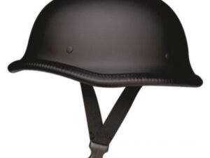 Novelty Motorcycle Helmet -Dull Black - German - AL3810-AL