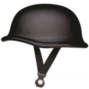Novelty Motorcycle Helmet -Dull Black - German - AL3810-AL