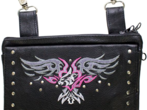 Leather Belt Bag - Pink - Eagle Design - Handbag - BAG35-EBL3-PINK-DL