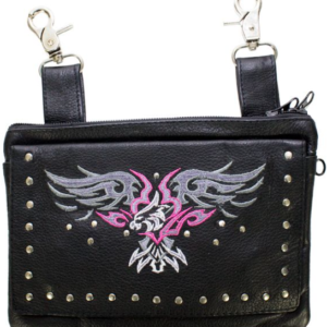 Leather Belt Bag - Pink - Eagle Design - Handbag - BAG35-EBL3-PINK-DL