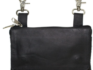Leather Belt Bag - Black - Plain - Handbag - BAG35-PLAIN-DL