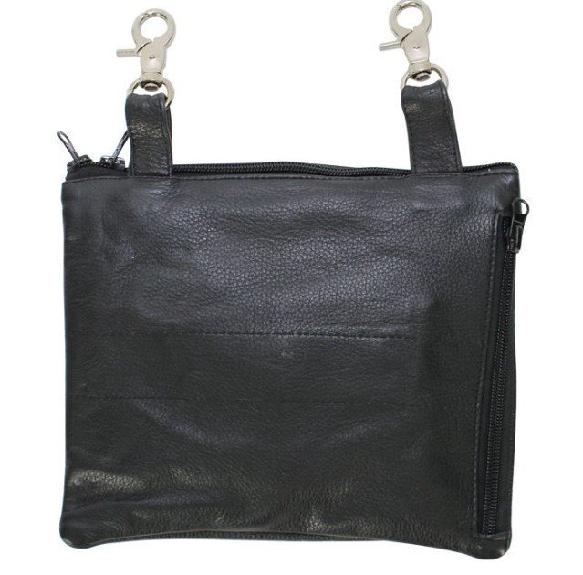 Leather Belt Bag - Teal Blue - Gun Pocket - Flying Skull Design - Handbag - BAG36-EBL10-TEAL-DL - Image 5
