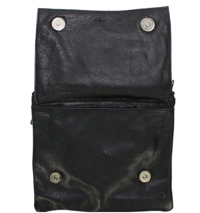 Leather Belt Bag - Teal Blue - Gun Pocket - Flying Skull Design - Handbag - BAG36-EBL10-TEAL-DL - Image 6