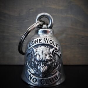 Lone Wolf - No Club - Pewter - Motorcycle Gremlin Bell - Made In USA - SKU BB105-DS