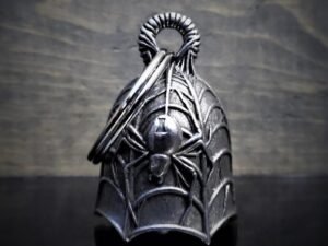 Spider - Pewter - Motorcycle Gremlin Bell - Made In USA - SKU BB29-DS