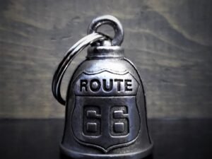 Route 66 - Pewter - Motorcycle Gremlin Bell - Made In USA - SKU BB32-DS