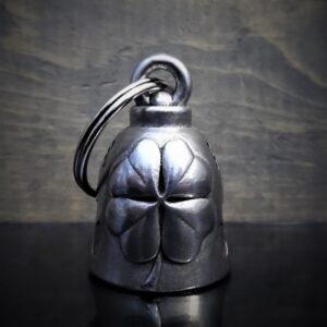 Clover - Pewter - Motorcycle Spirit Bell - Made In USA - SKU BB36-DS