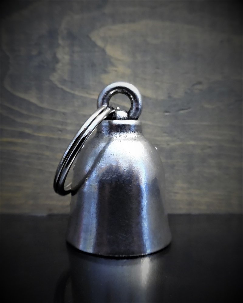 Motorcycle Lady Rider - Pewter - Motorcycle Gremlin Bell - Made In USA - SKU BB46-DS - Image 2