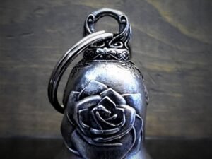 Rose - Pewter - Motorcycle Spirit Bell - Made In USA - SKU BB67-DS