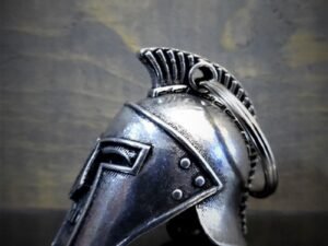 Spartan Helmet - Pewter - Motorcycle Spirit Bell - Made In USA - SKU BB68-DS