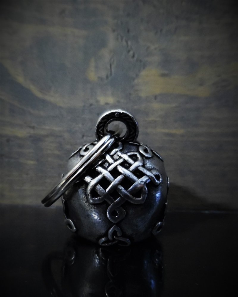 Celtic Skull - Pewter - Motorcycle Spirit Bell - Made In USA - SKU BB70-DS - Image 3
