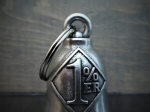 One Percenter - Pewter - Motorcycle Spirit Bell - Made In USA - SKU BB82-DS