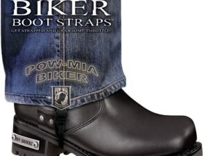 Pair of Biker Boot Straps - 6 Inch - POW MIA - Motorcycle - BBS-PW6-DS