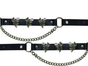 Pair of Biker Boot Chains - Soaring Eagle - Motorcycle - BC17-DL