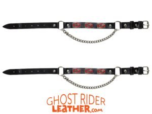 Pair of Biker Boot Chains - Rebel Flag - Motorcycle - BC5-DL