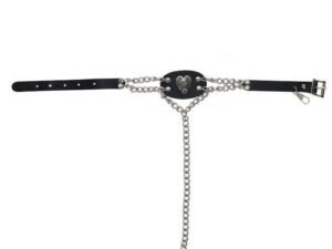 Pair of Women's Biker Boot Chains - Praying Hands Inside Heart - BCN103-DL