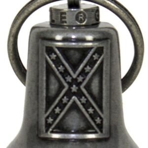 Motorcycle Ride Bell - Rebel Flag - Confederate - Gun Metal - BL20-GM-DL