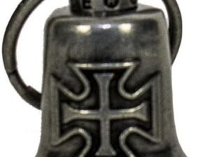 Iron Cross - Gun Metal Motorcycle Guardian Ride Bell - SKU GRL-BL26-GM-DL