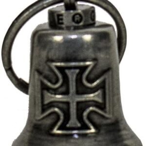 Iron Cross - Gun Metal Motorcycle Guardian Ride Bell - SKU GRL-BL26-GM-DL