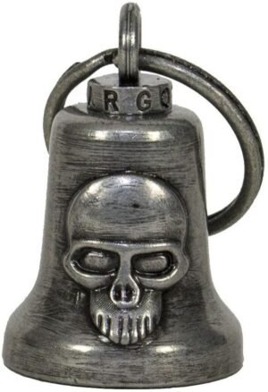 Skull - Gun Metal Motorcycle Guardian Ride Bell - SKU GRL-BL29-GM-DL