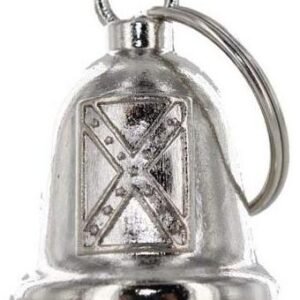 Motorcycle Ride Bell - Chrome Spirit - Rebel Flag - Confederate - BLC20-DL