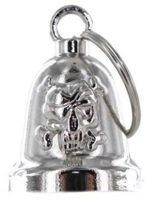 Skull and Crossbones - Chrome - Motorcycle Ride Bell - SKU GRL-BLC25-DL