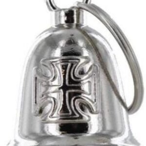 Motorcycle Ride Bell - Iron Cross - Chopper Cross - Chrome - BLC26-DL
