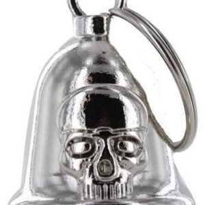 Motorcycle Ride Bell - Skull - Chrome - Guardian - BLC29-DL