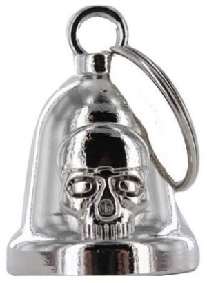 Motorcycle Ride Bell - Skull - Chrome - Guardian - BLC29-DL
