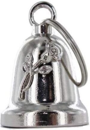 Single Rose - Chrome Motorcycle Ride Bell - SKU GRL-BLC32-DL