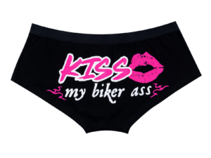 Boyshorts - Women's - Panties - Kiss My Biker Ass - Lingerie - BSHT59-DL