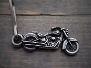 Zipper Pull - Motorcycle - Lead Free Pewter - Made In U.S.A. - BZP-22-DS