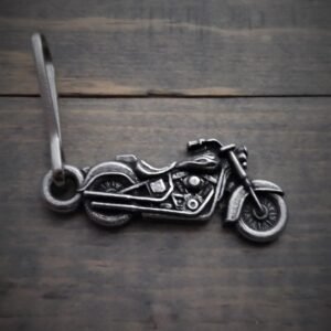 Zipper Pull - Motorcycle - Lead Free Pewter - Made In U.S.A. - BZP-22-DS