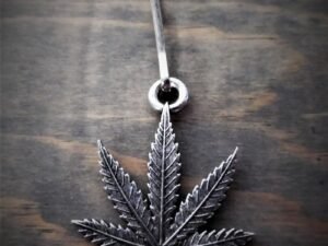 Zipper Pull - Bud Leaf - Weed - Lead Free Pewter - Made In U.S.A. - BZP-30-DS