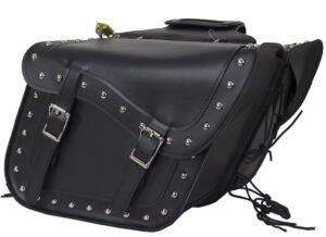 Saddlebags - PVC - Studs - Gun Pockets - Motorcycle Luggage - C-SD4090-PV-DL