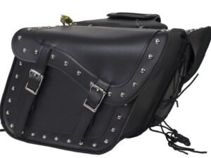 Saddlebags - PVC - Studs - Gun Pockets - Motorcycle Luggage - C-SD4090-PV-DL