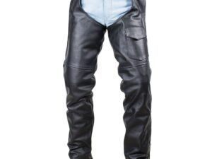 Leather Chaps - Men or Women - Plain - Motorcycle - Biker - C2325-04-DL
